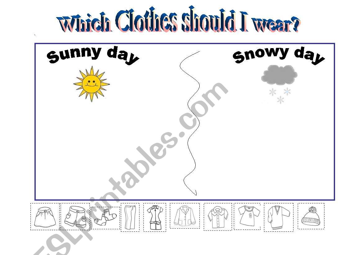 Which clothes should I wear? worksheet