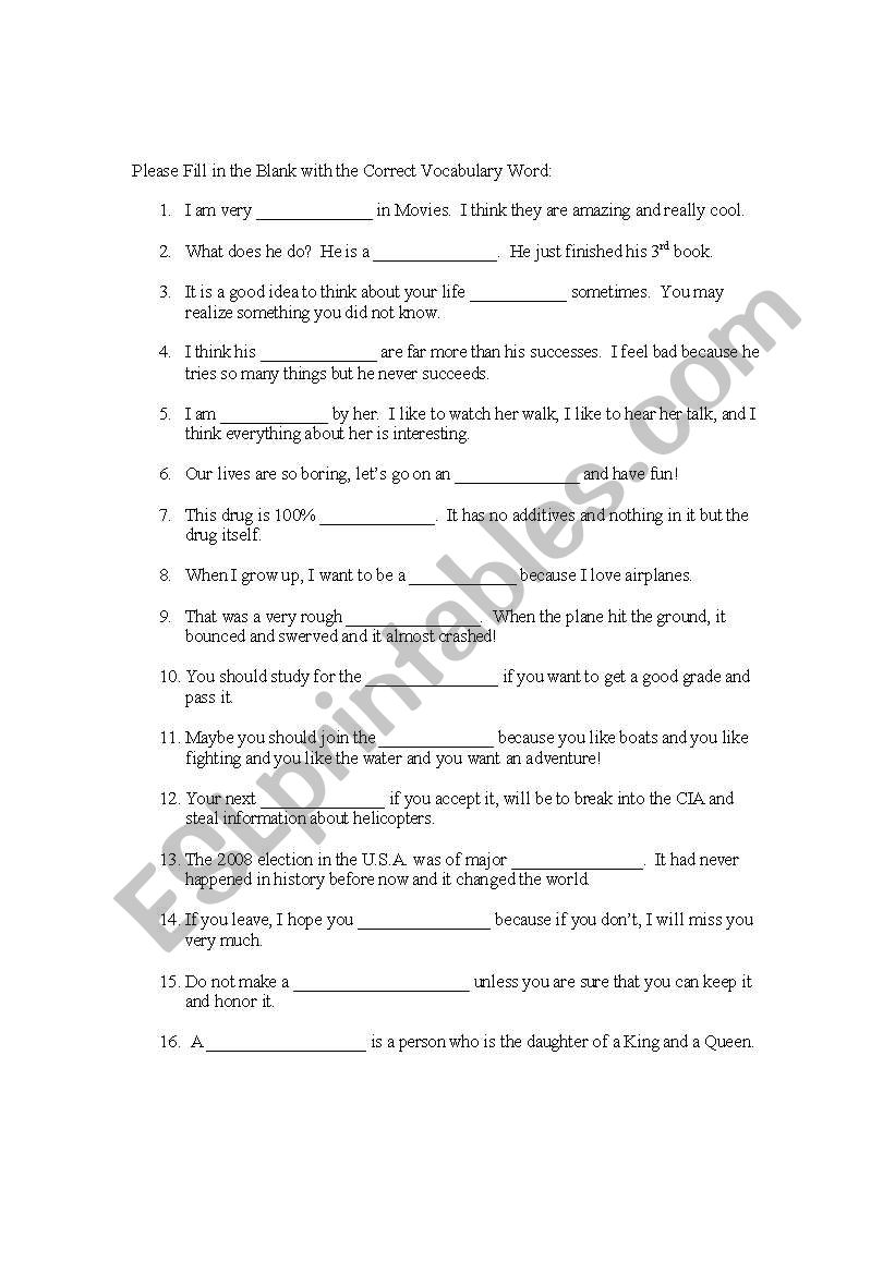 Various vocab cloze (designed for use with textbook New English Pal II by Kirihara Shoten)