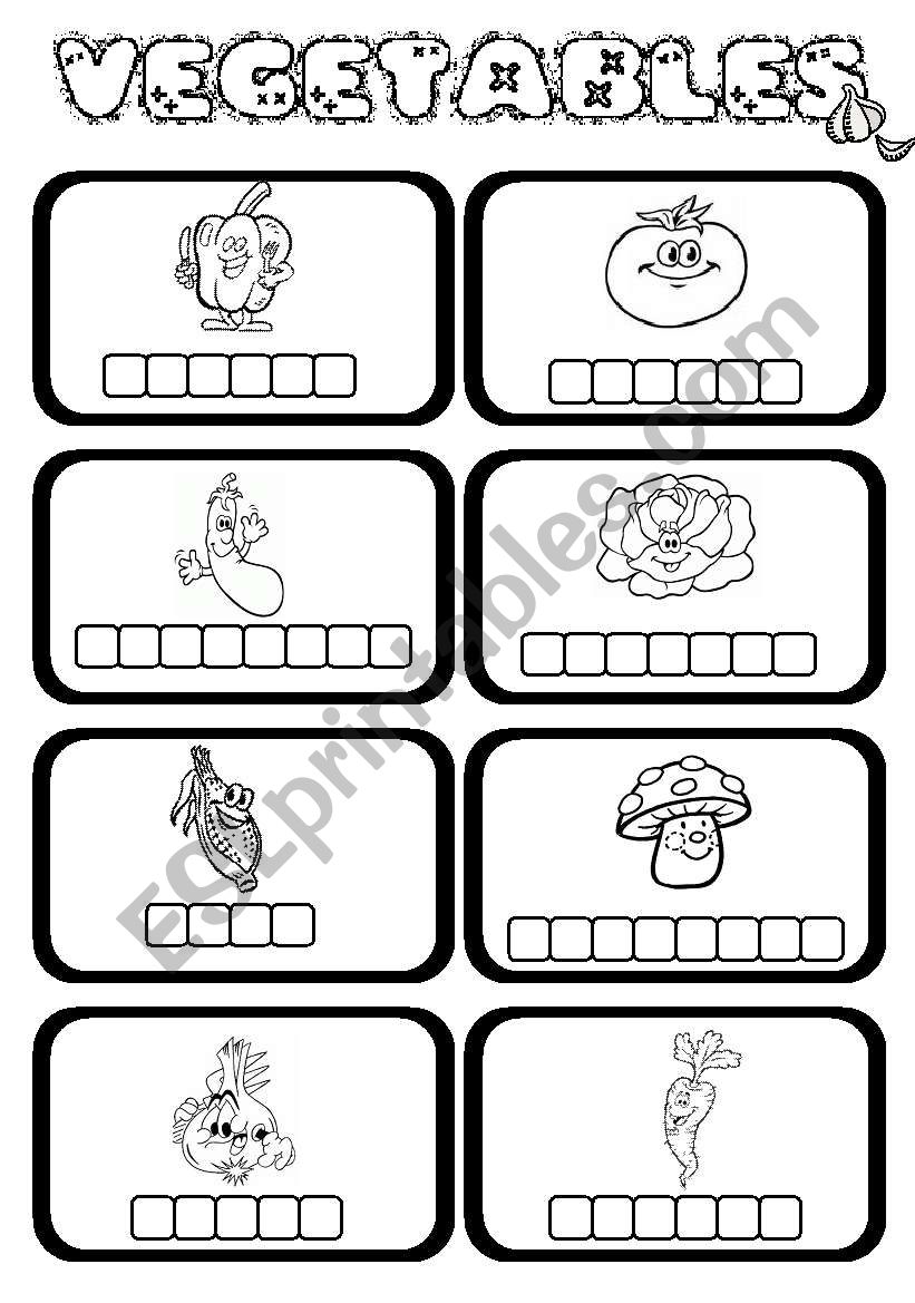 Vegetables (1/4) worksheet