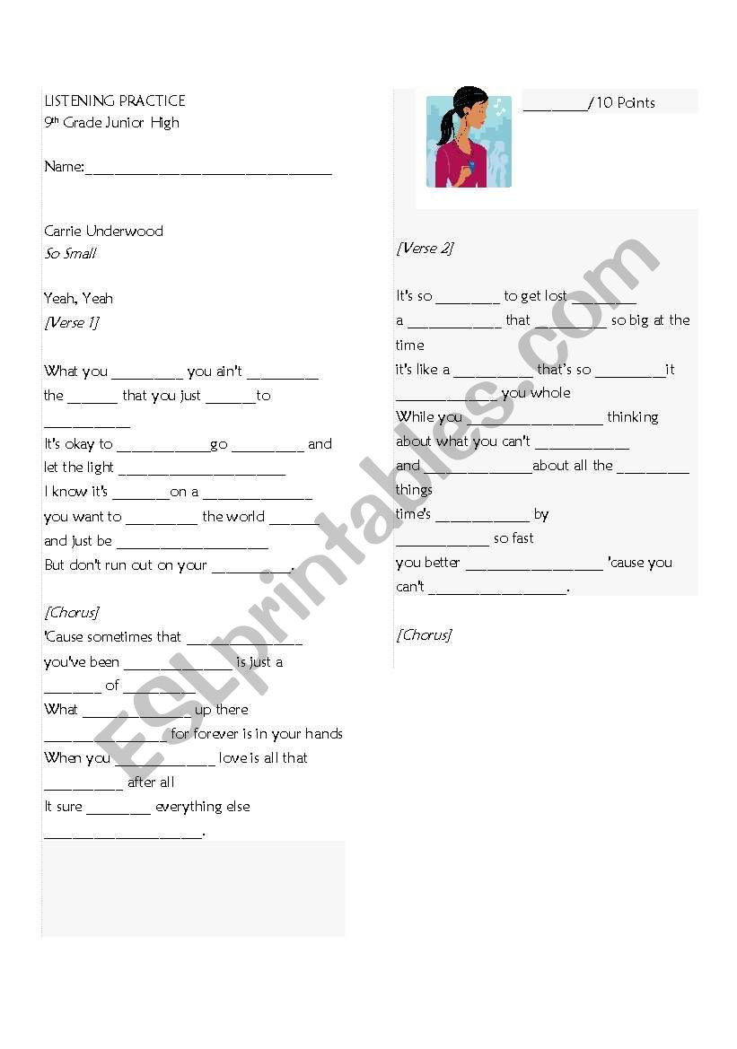 So Small worksheet