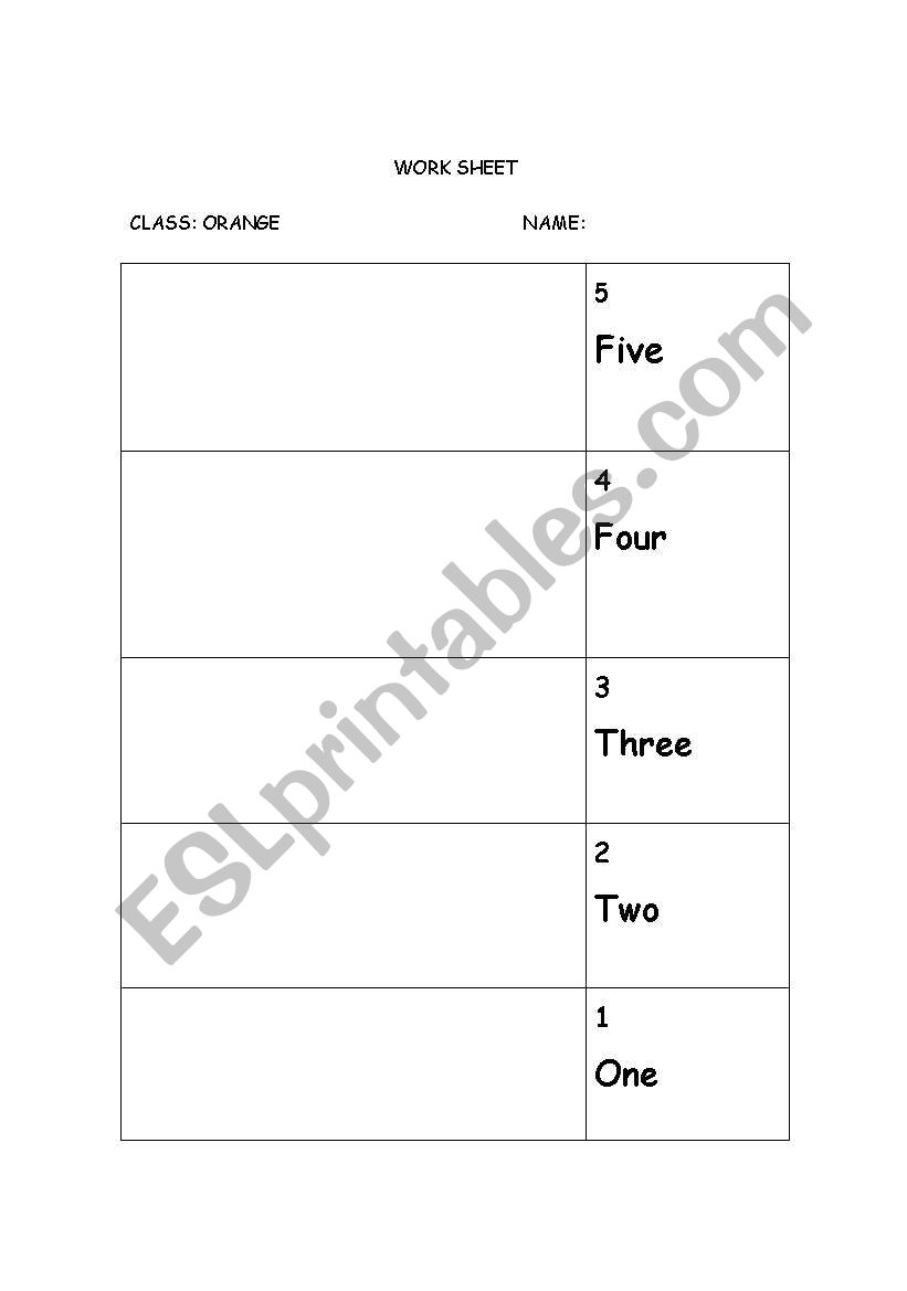 counting numbers worksheet