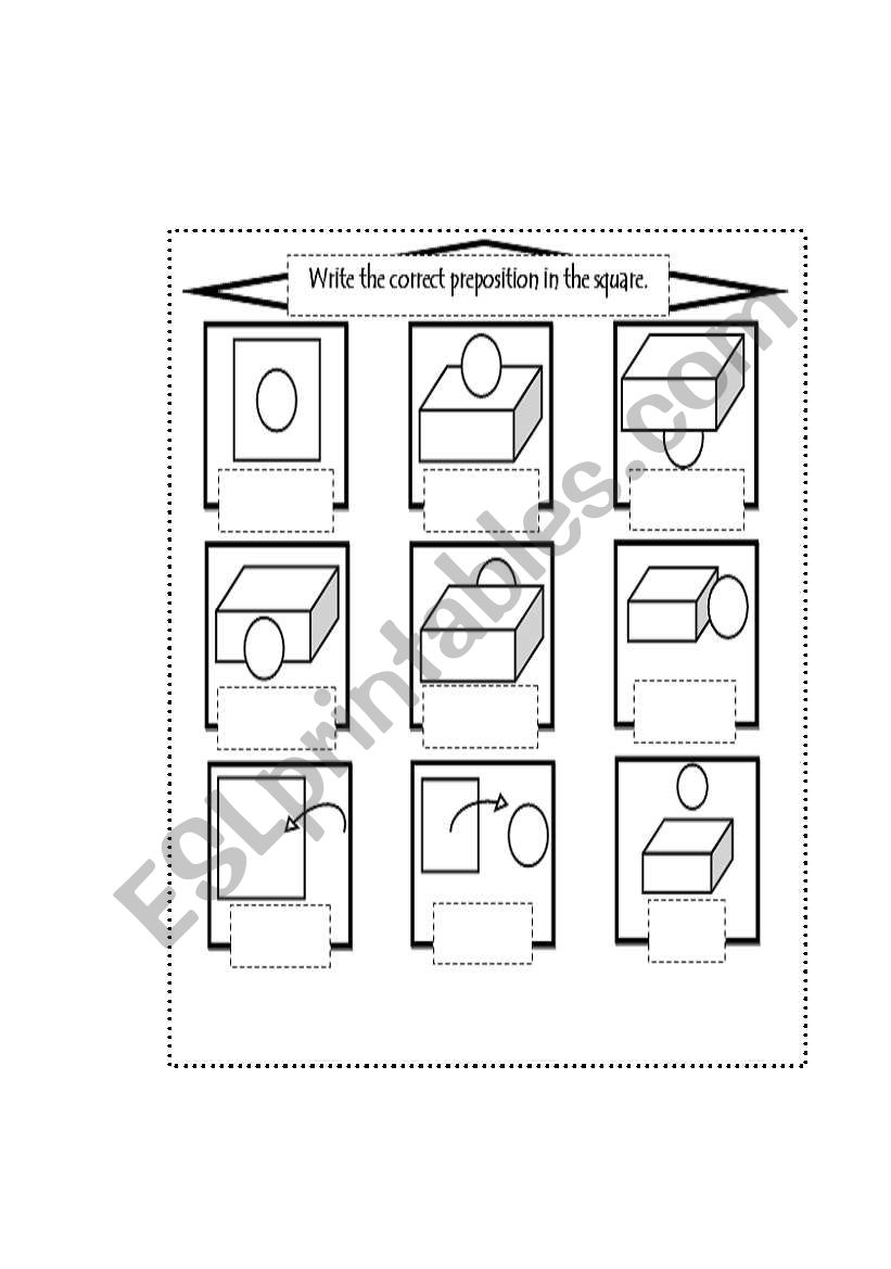 Prepositions worksheet