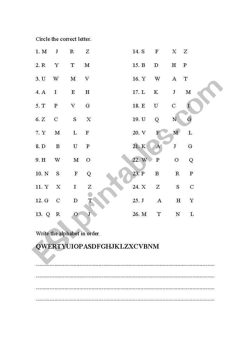 tha alphabet worksheet