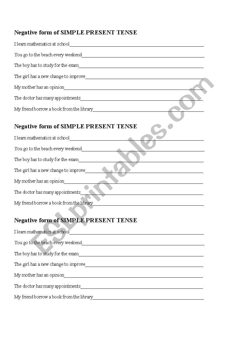 Goods and Services worksheet
