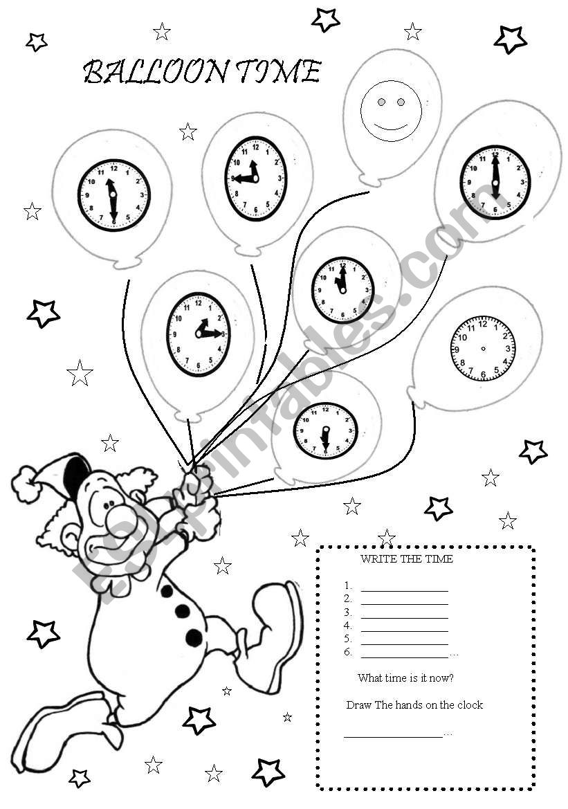 CLOWN TIME worksheet