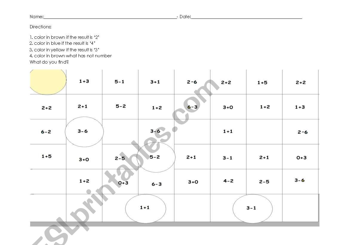 math worksheet