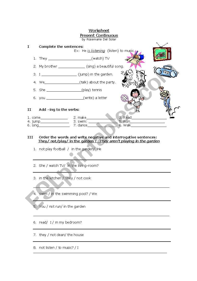 Simple Continuous worksheet
