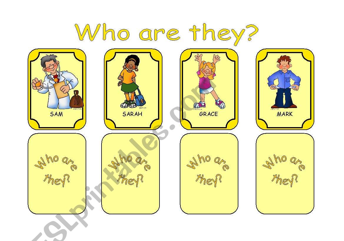 WHO ARE THEY? 1/3 worksheet