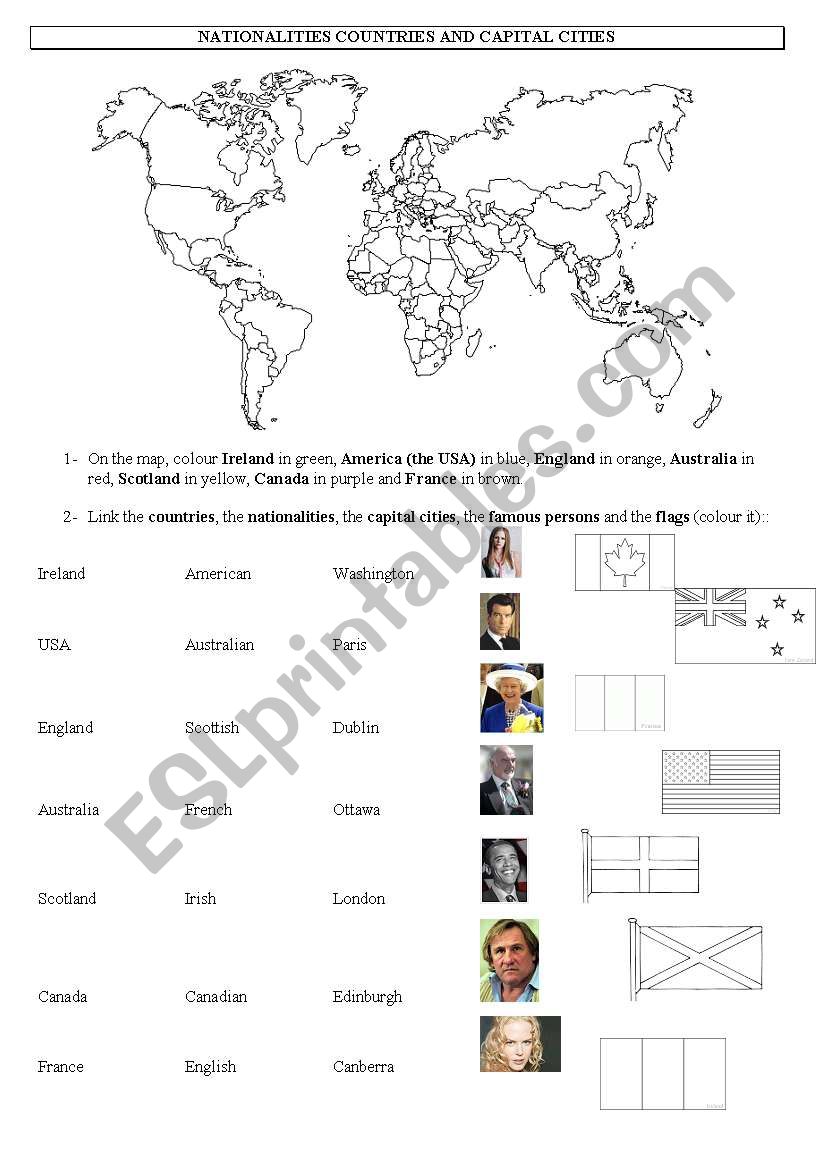 Nationalities, countries and capital cities