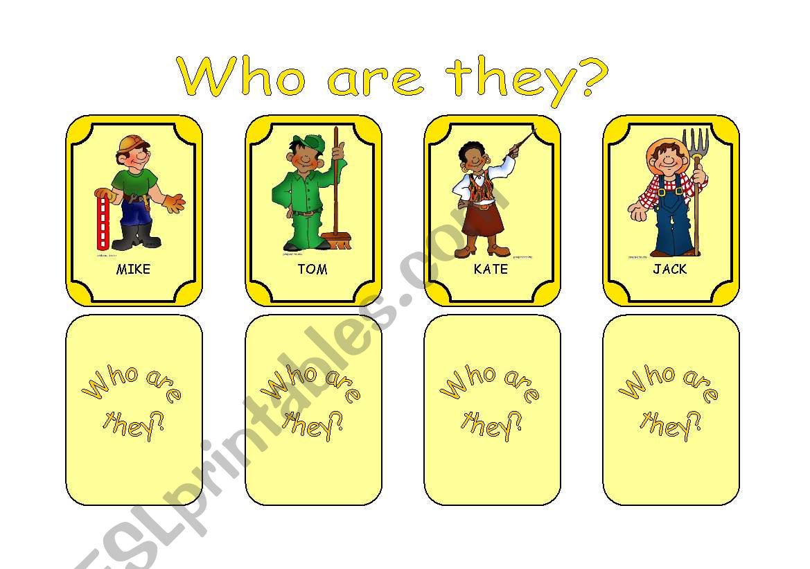 WHO ARE THEY? 2/3 worksheet