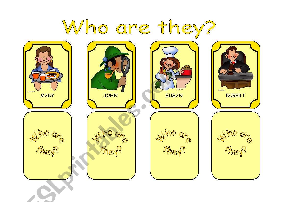 WHO ARE THEY? 3/3 worksheet