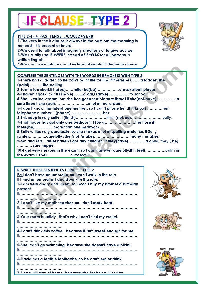 CONDITIONAL TYPE 2 worksheet