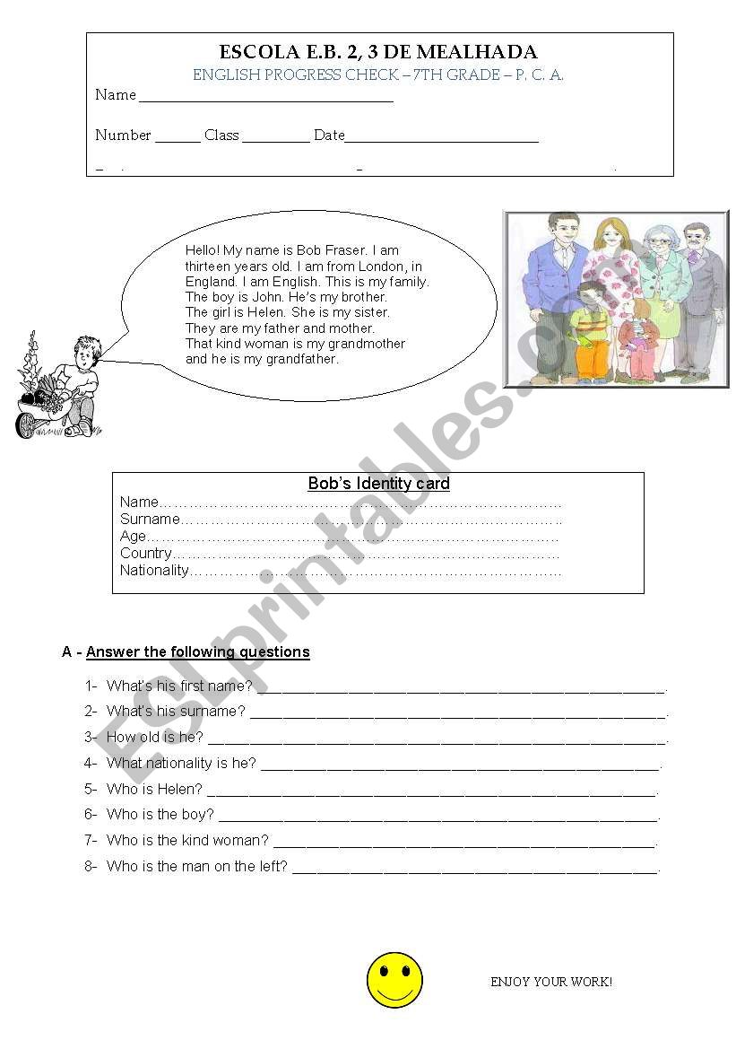 Sumative Test worksheet