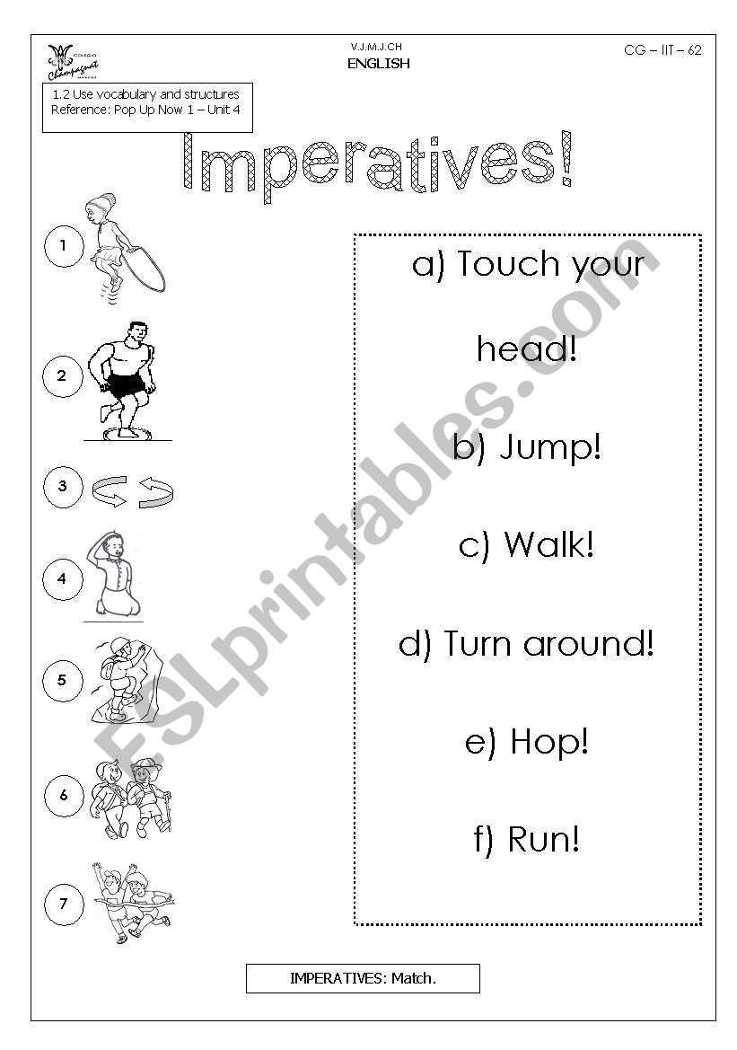 Imperatives worksheet