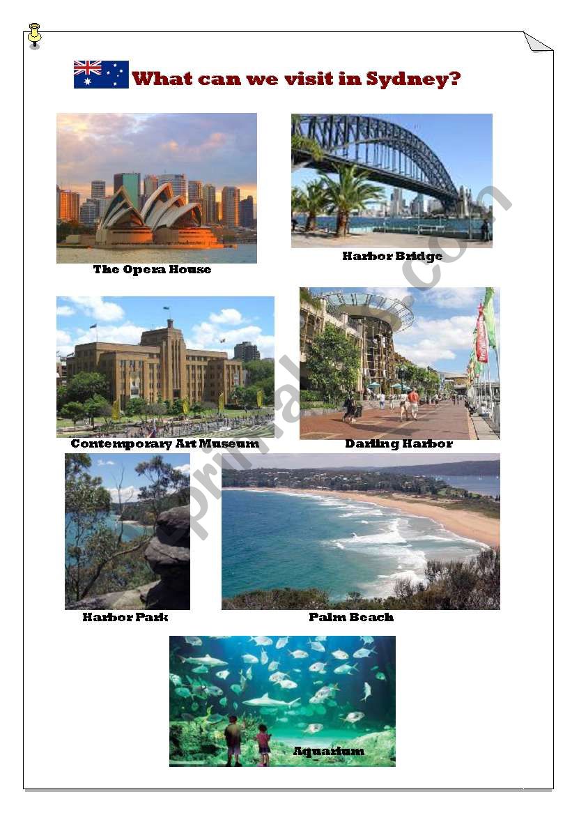 What can we visit in Sydney?(1)