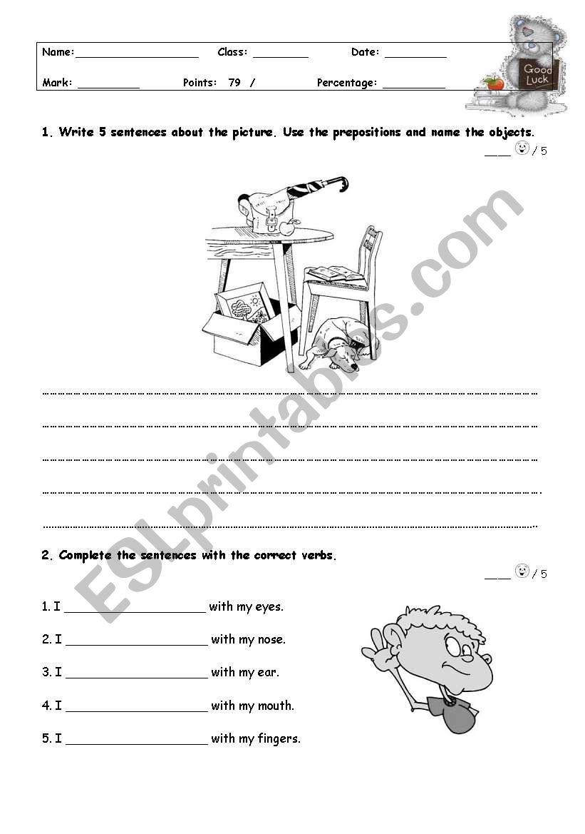 Beginners Test worksheet