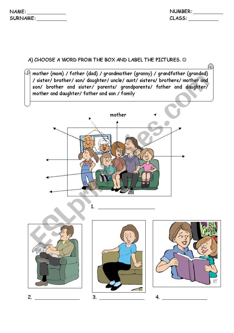 family worksheet