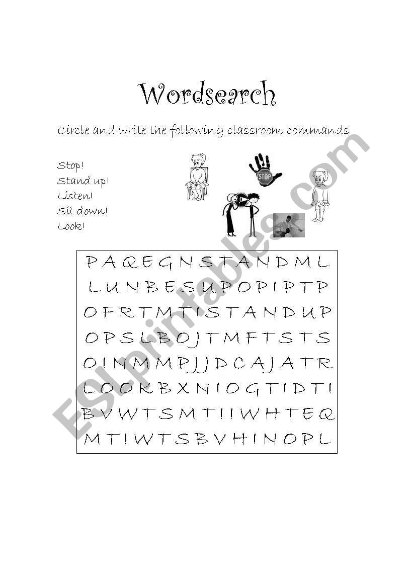 Commands worksheet
