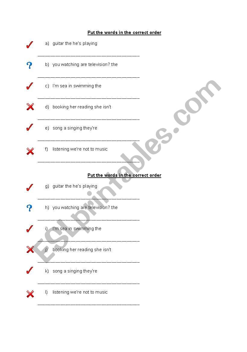 Word Jumble worksheet