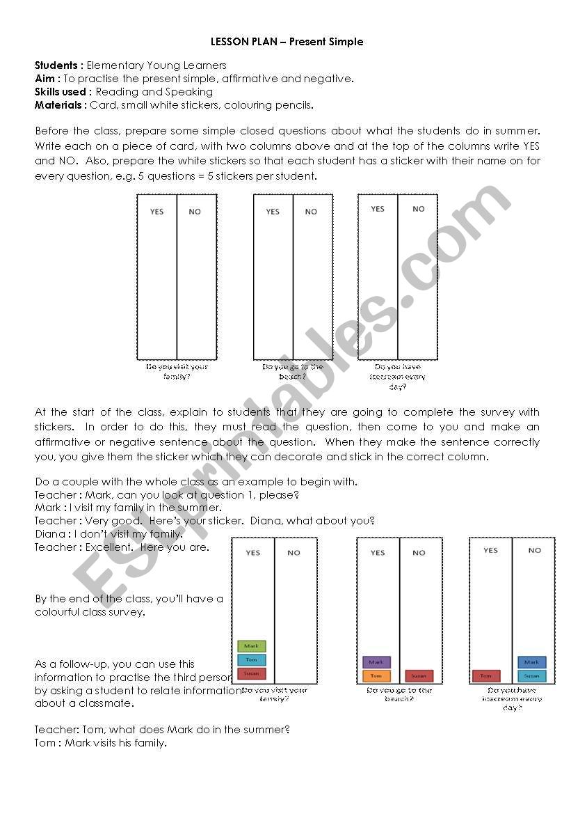 Present Simple Surveys (Young Learners)