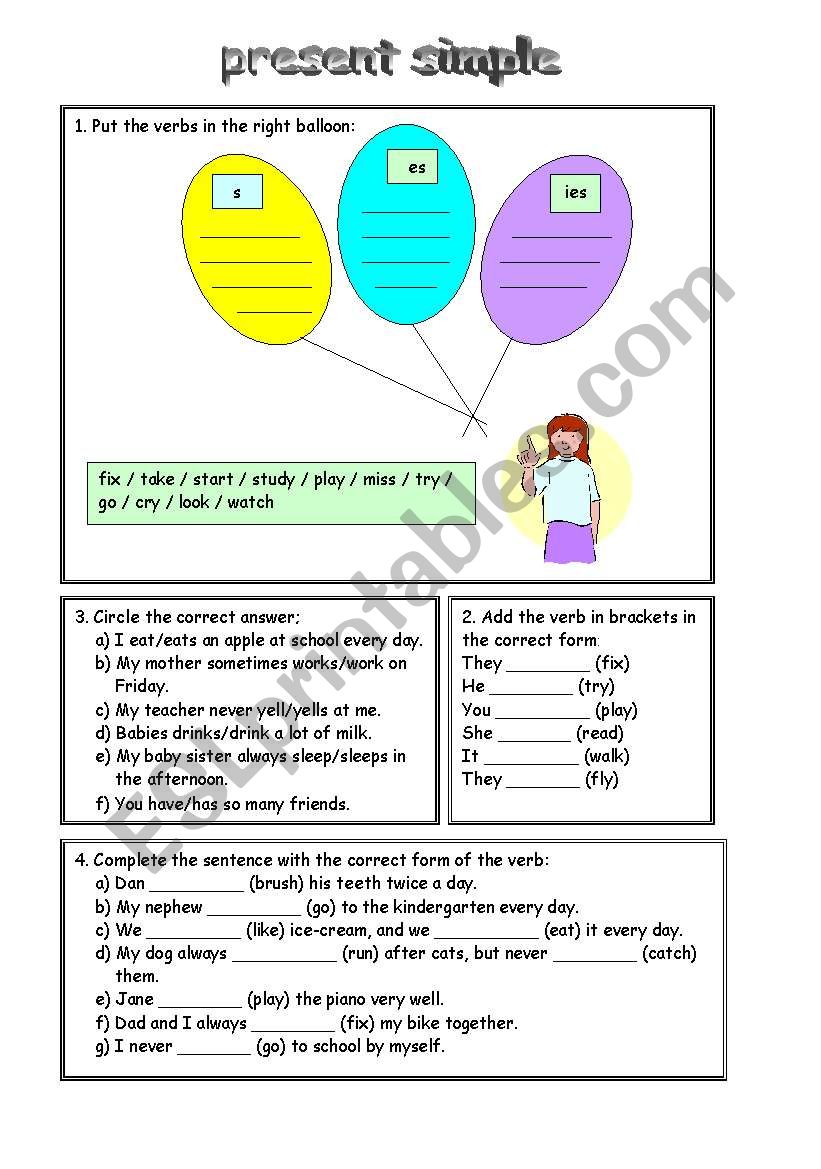 present simple worksheet