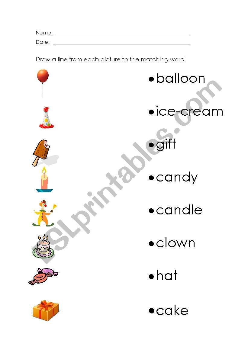 birthday worksheet