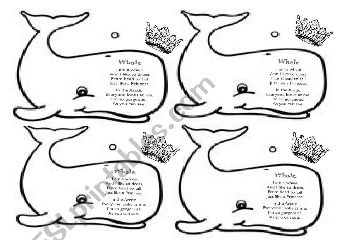 Poem - Whale worksheet