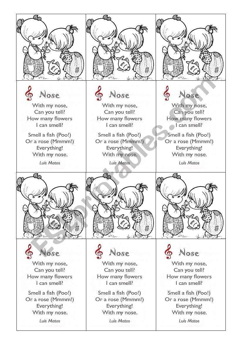 Song - Nose worksheet