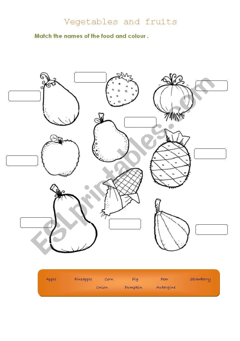 food worksheet