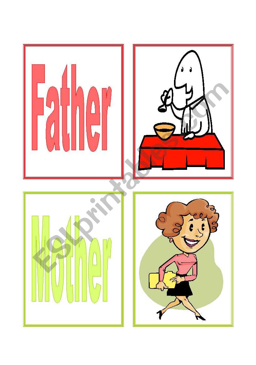 Family Flashcards worksheet
