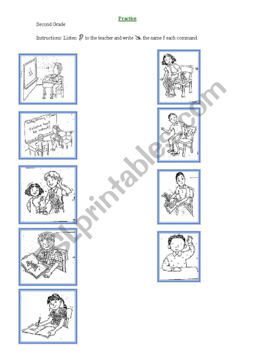 listen and write worksheet