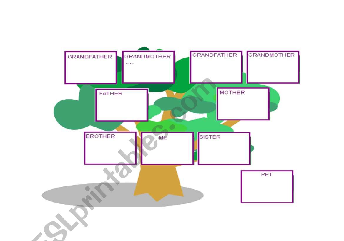 FAMILY TREE worksheet