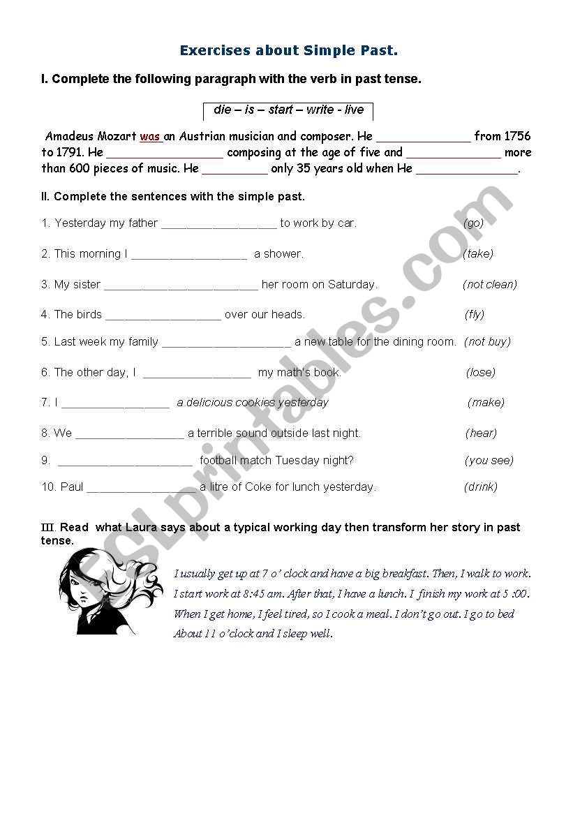 worksheet simple past. worksheet