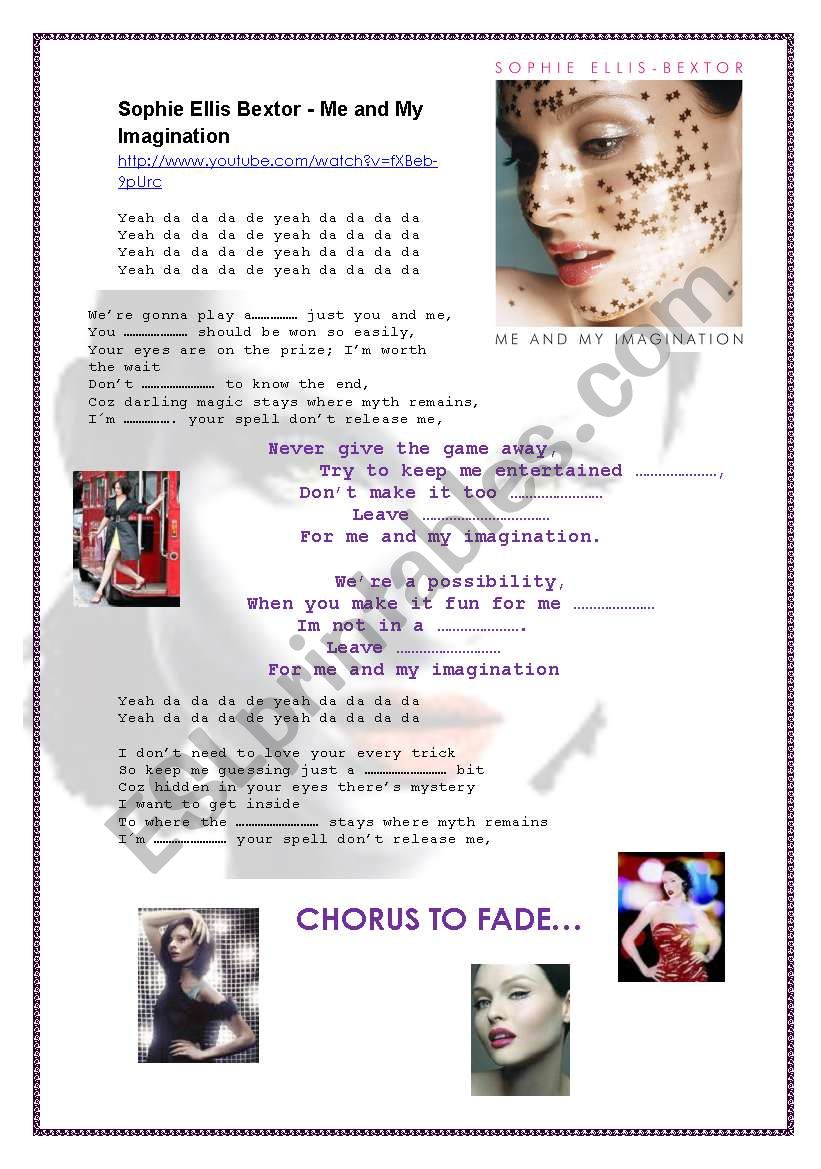 Song by Sophie Ellis Bextor worksheet