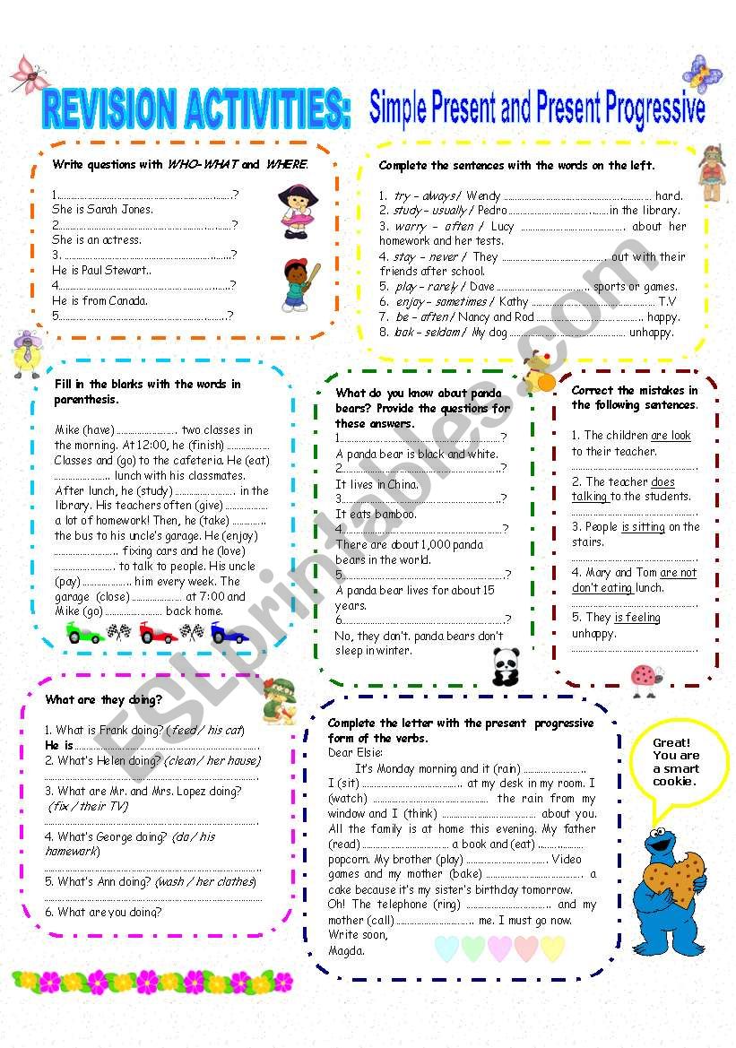 END OF THE SCHOOL YEAR- REVISION ACTIVITES HANDOUT