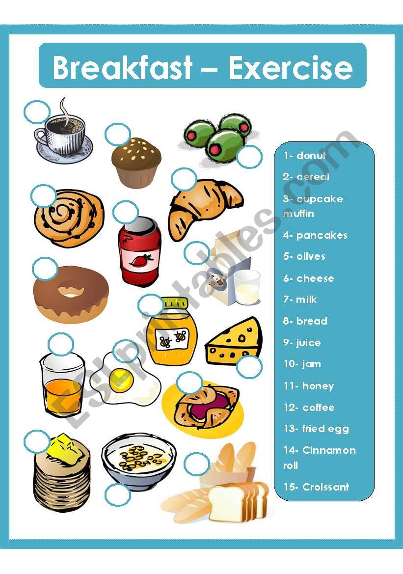 Breakfast - Exercise worksheet