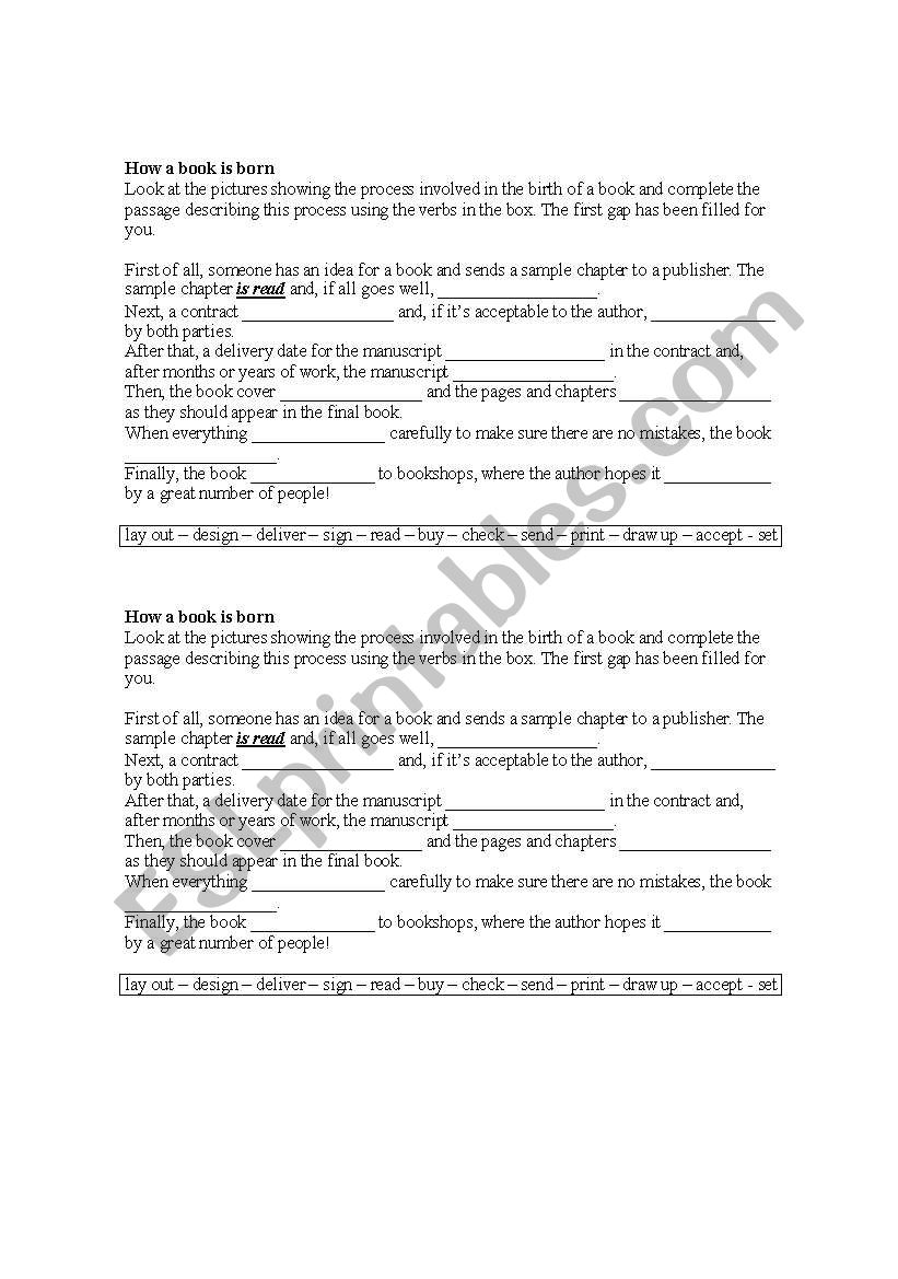 Passive Voice Activity worksheet