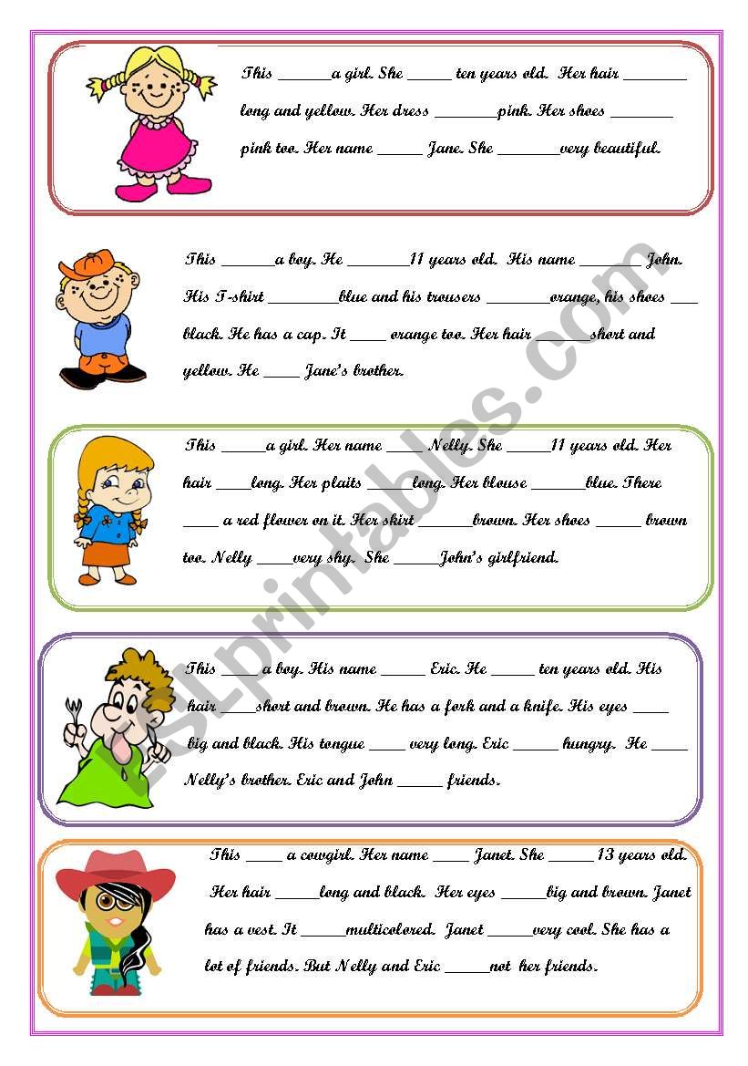 Verb to be Present Simple worksheet