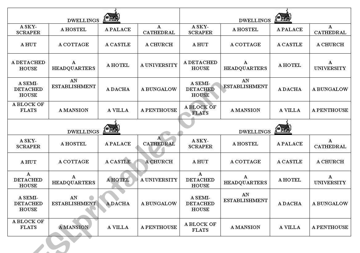 House Houses  worksheet