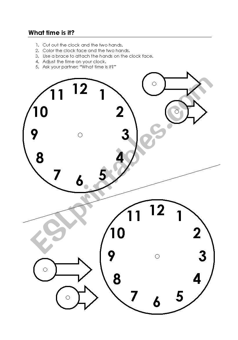 Whats the time? worksheet