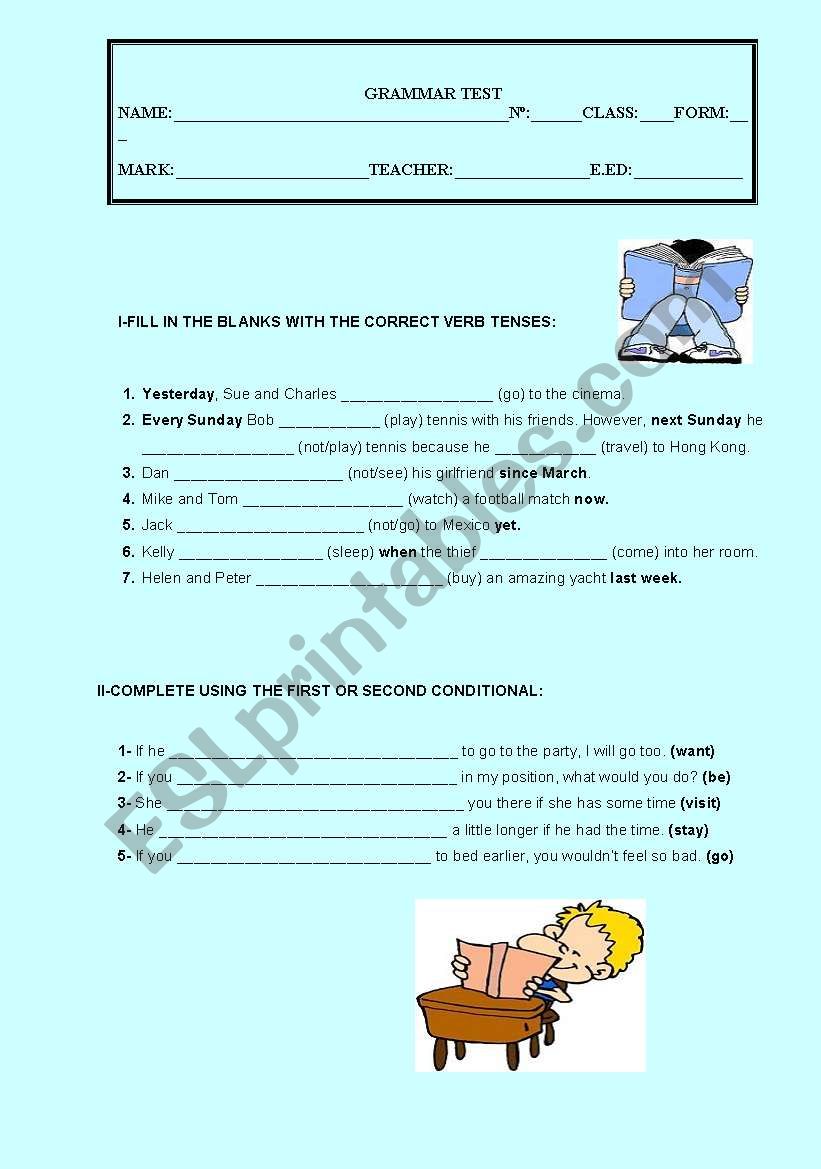 GRAMMAR-TEST worksheet