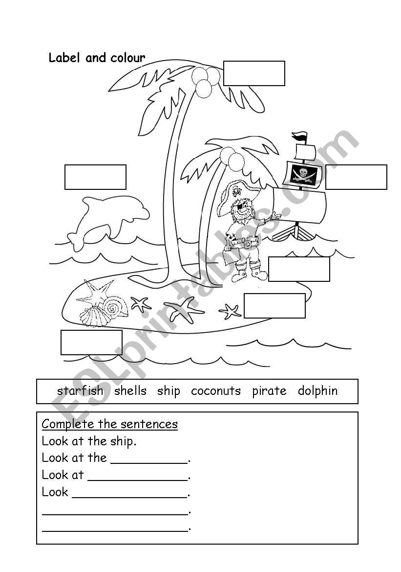 pirates adventure worksheet