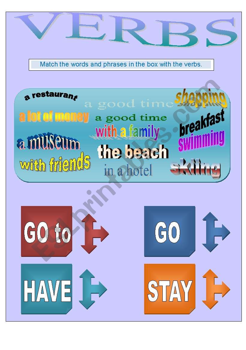 verbs  worksheet