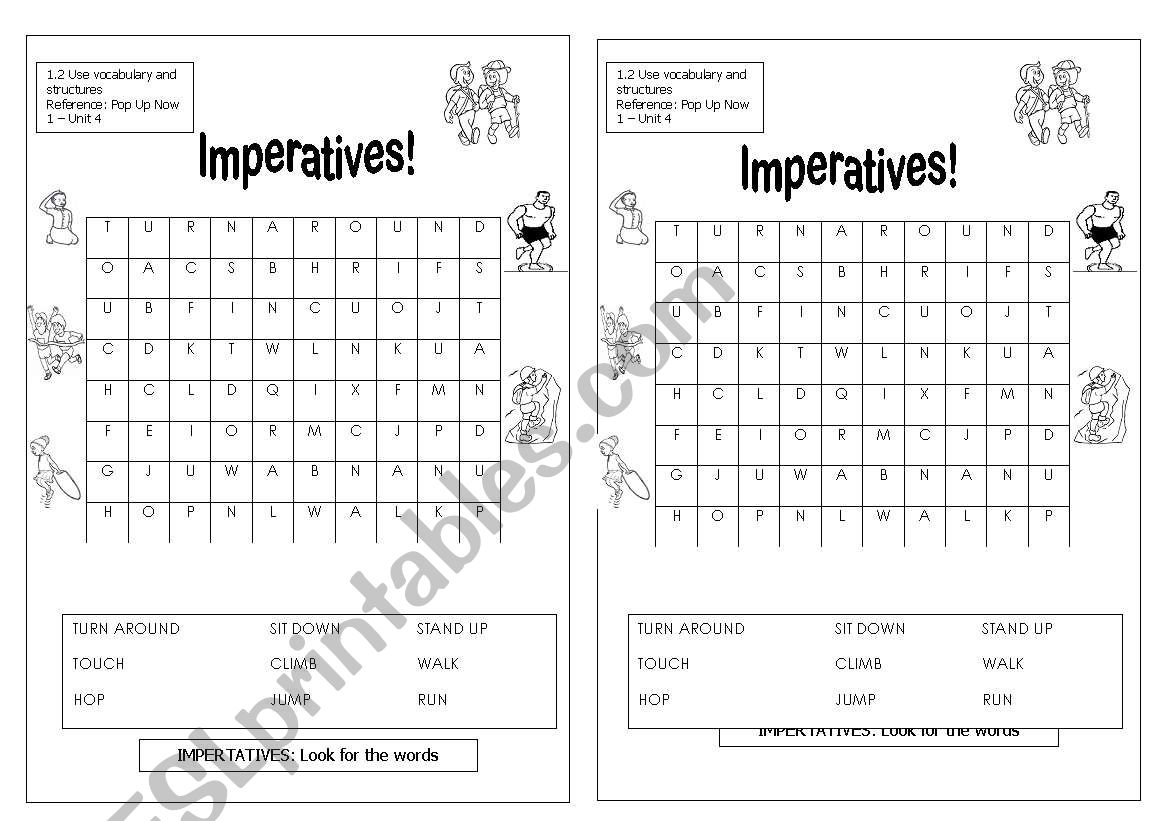 Imperatives worksheet