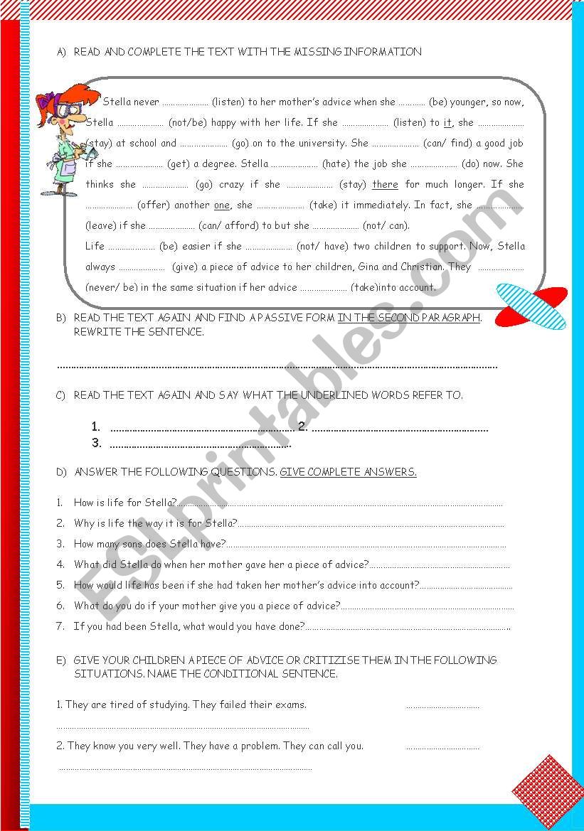 READING COMPREHENSION TEXT: CONDITIONAL SENTENCES