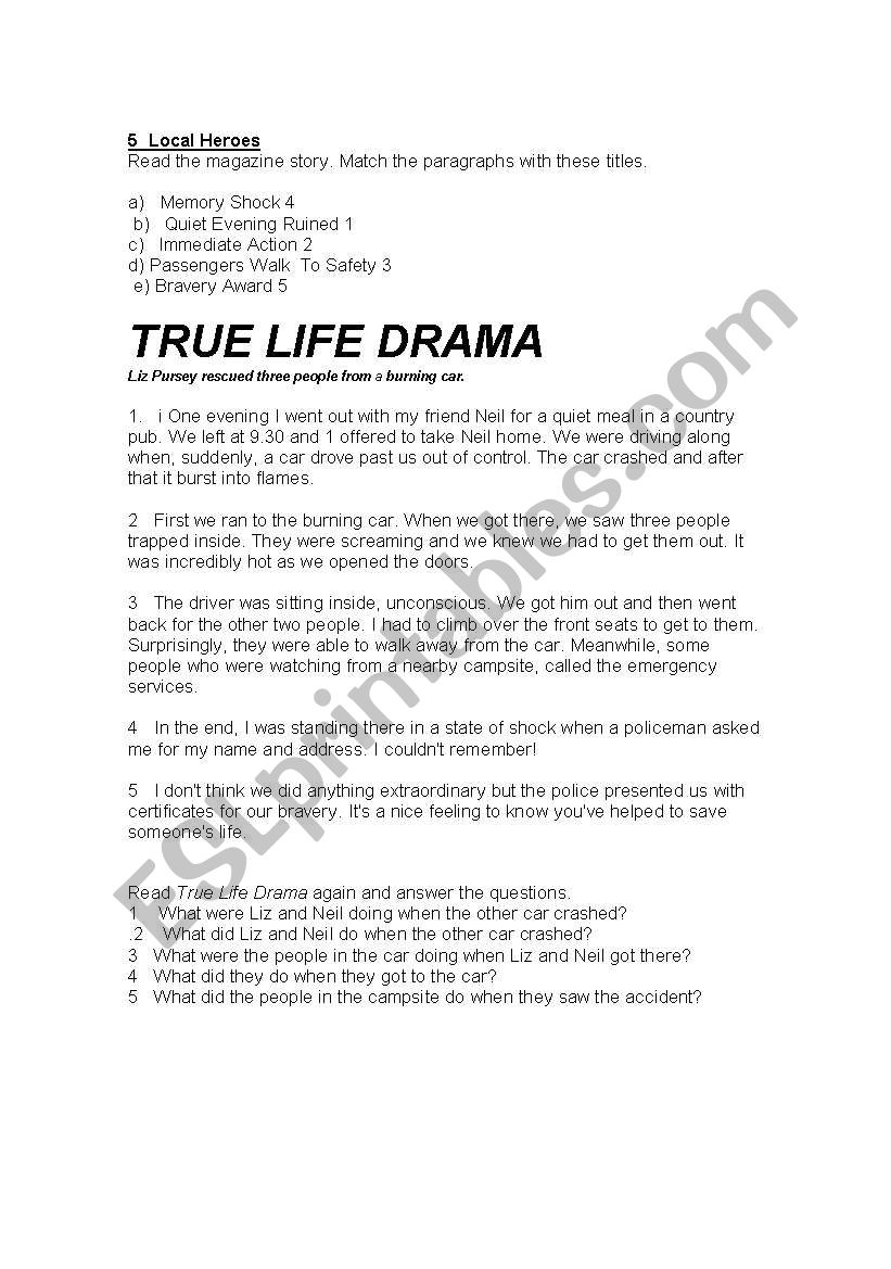 reading worksheet