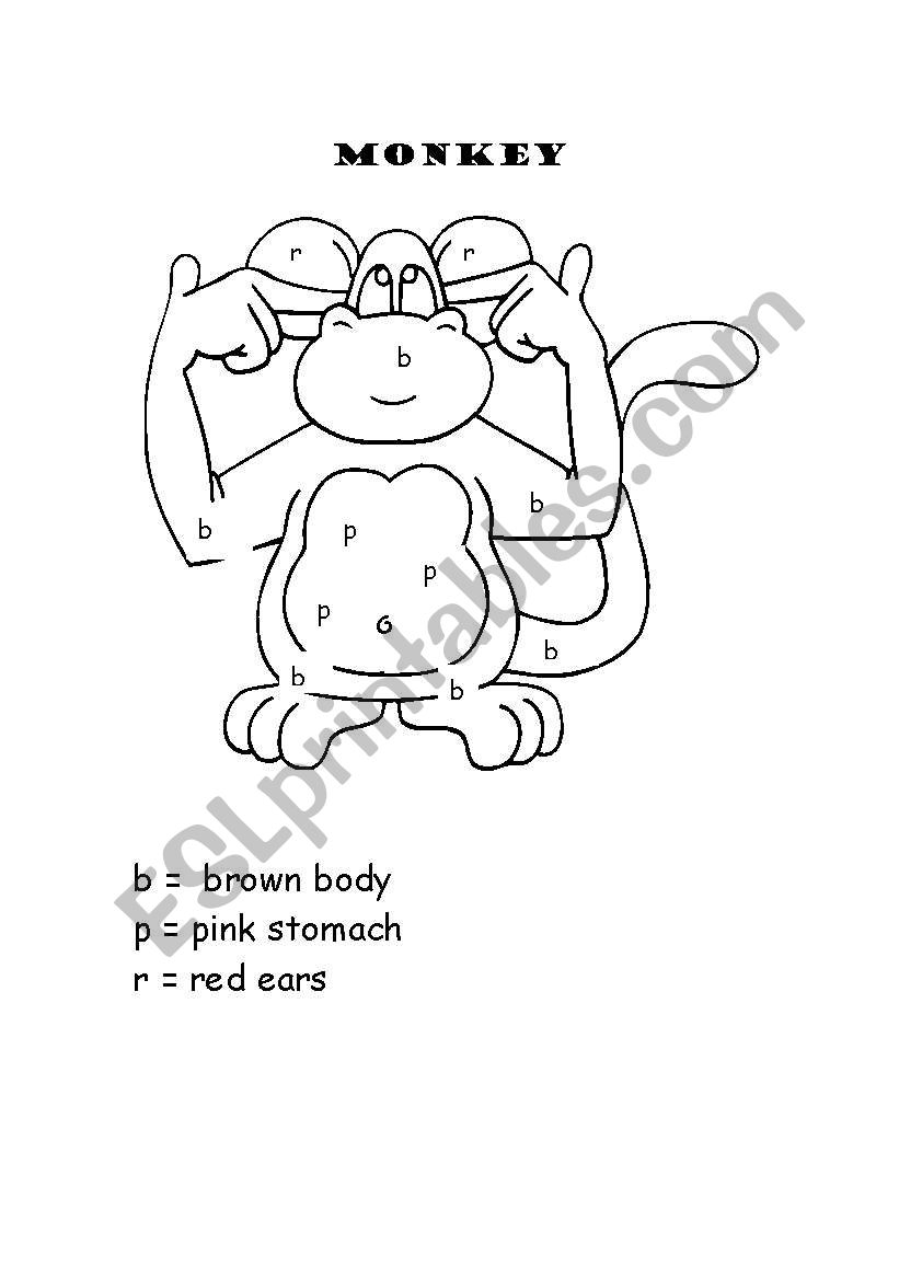 Coloring the animal worksheet