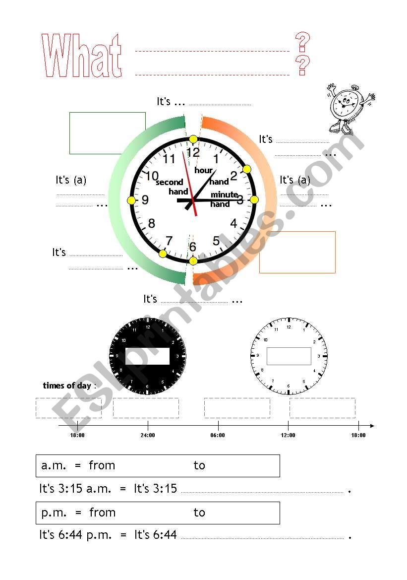 What time is it ? worksheet