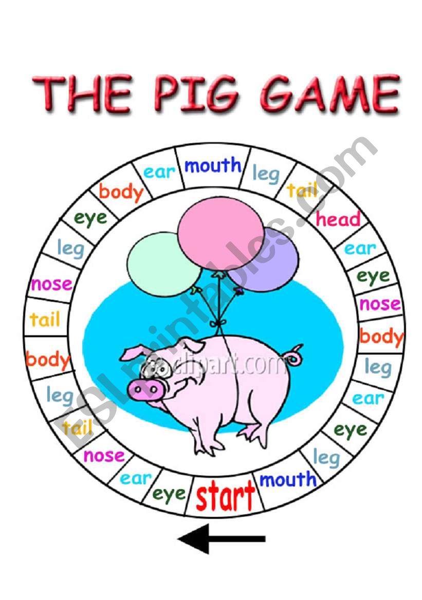 the pig game worksheet