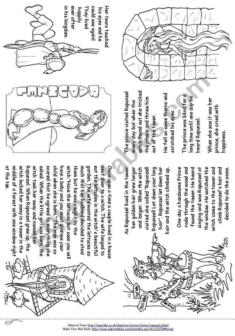 Rapunzel (Story Mini Book) worksheet
